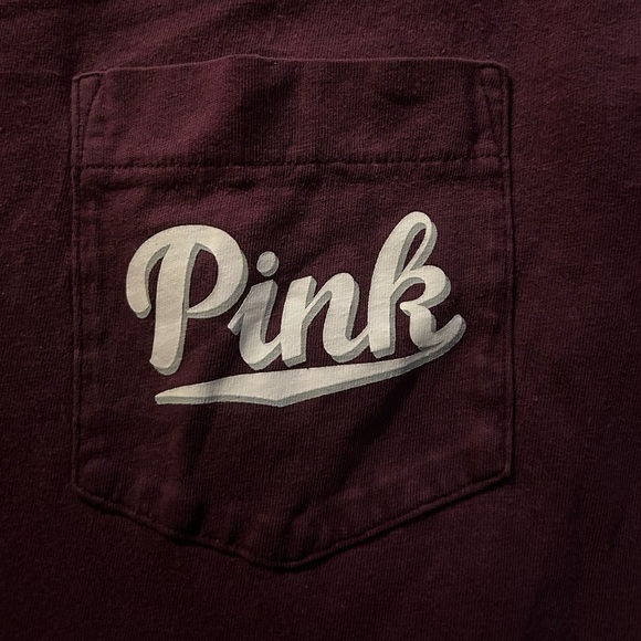 Victoria’s Secret PINK Dark Purple Oversized Long Sleeve - Picture 4 of 5